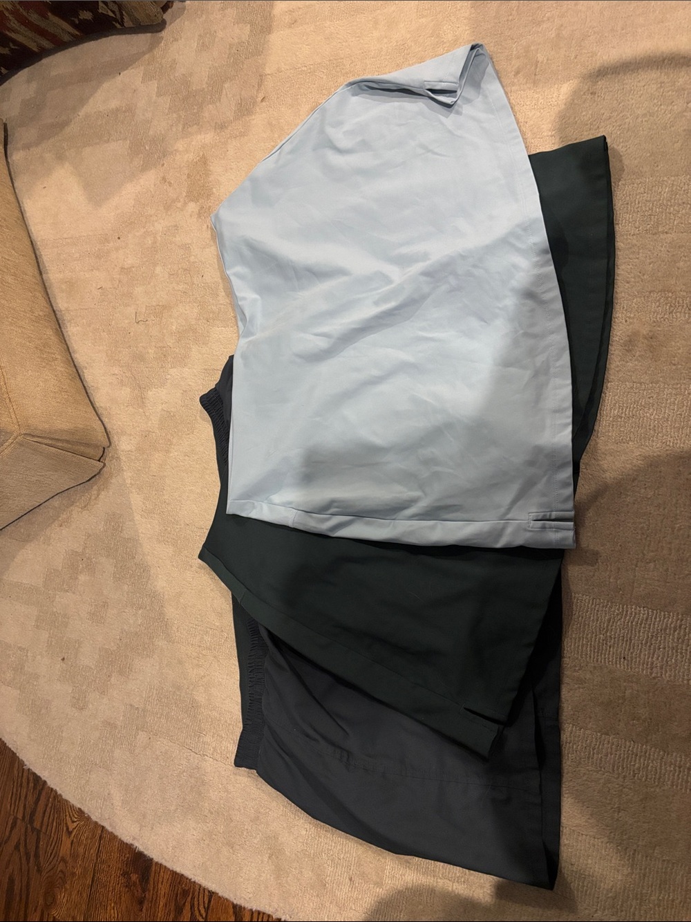 girlfriend collective Men's Athletic Shorts - Light Blue & Dark Slate